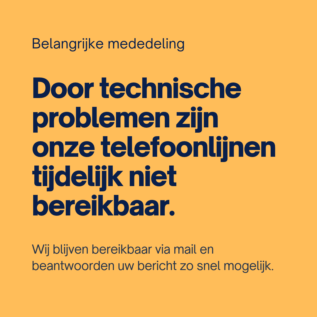 telefonisch onbereikbaar